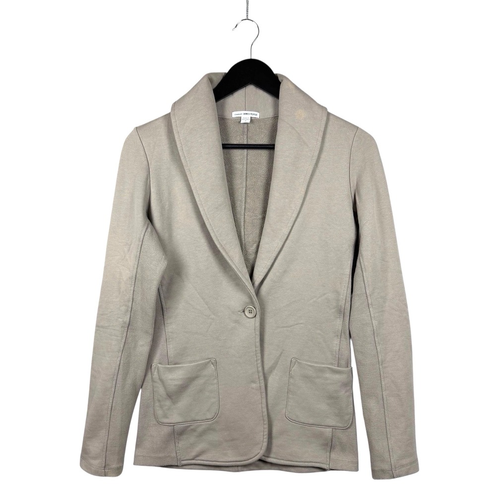 James Perse Cardigan Women's Size 2 in‎ Beige Button Up  Shawl Sweater [FLAWS]
